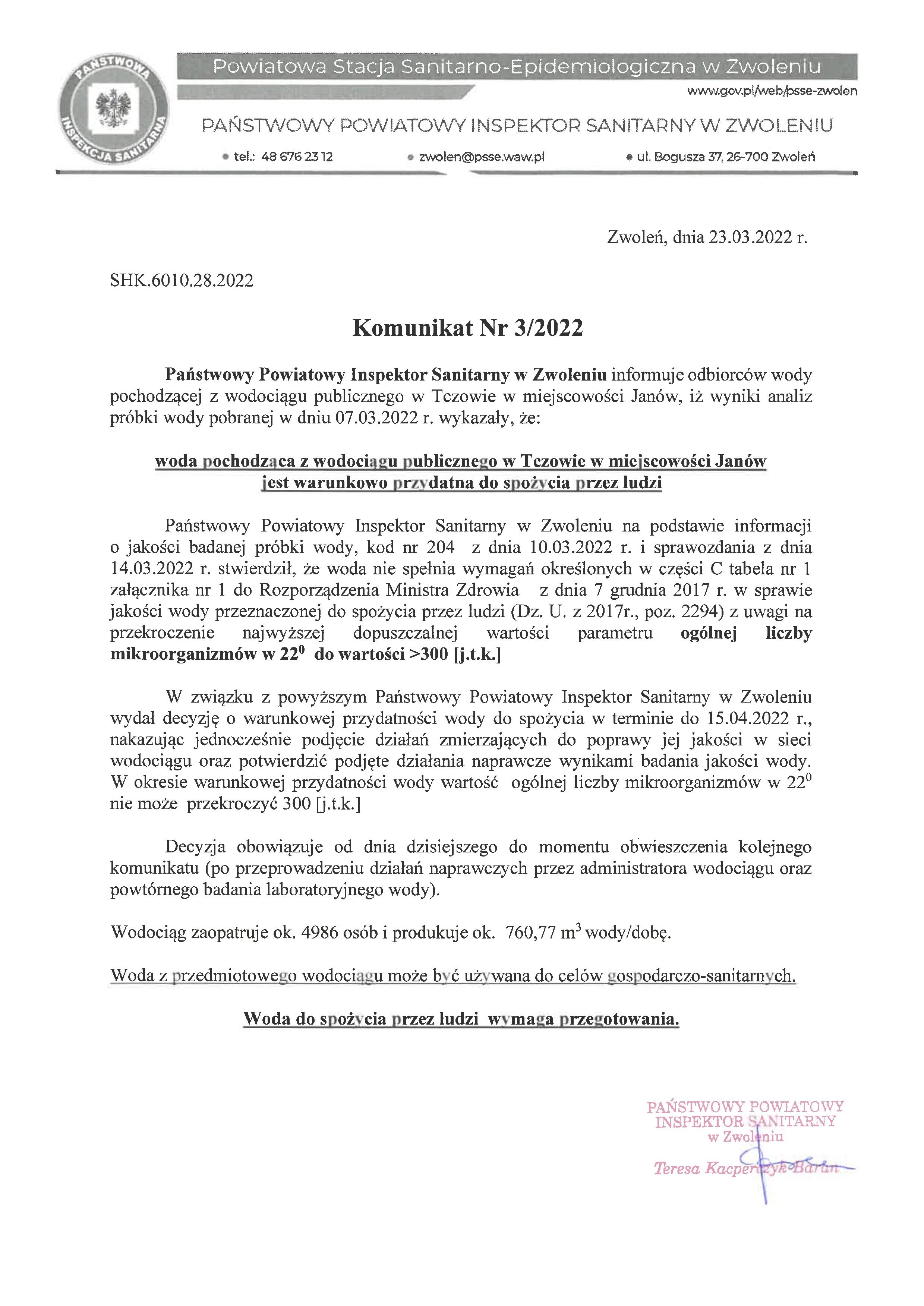 PSSE-Zwolen-Komunikat